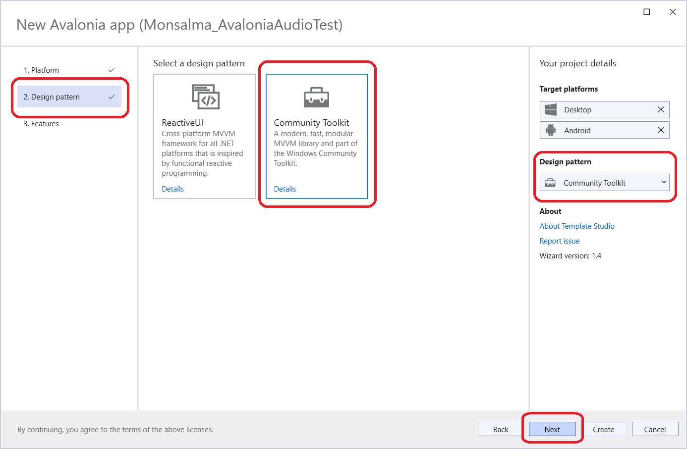 Avalonia UI - Audio Test - Select application design pattern